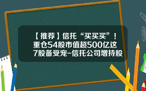 【推荐】信托“买买买”！重仓54股市值超500亿这7股备受宠-信托公司增持股票