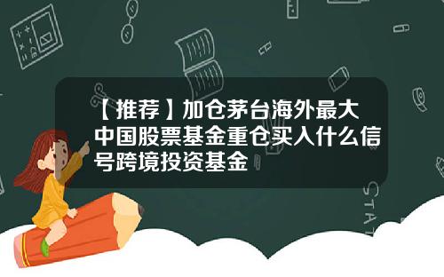 【推荐】加仓茅台海外最大中国股票基金重仓买入什么信号跨境投资基金