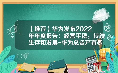 【推荐】华为发布2022年年度报告：经营平稳，持续生存和发展-华为总资产有多少