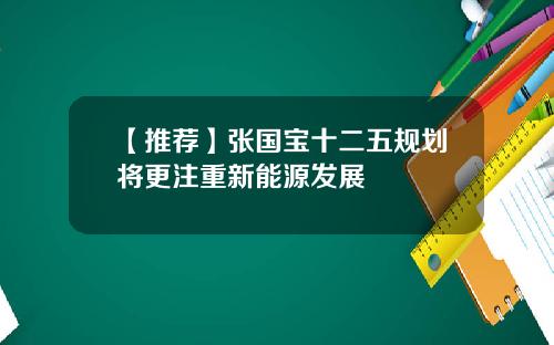 【推荐】张国宝十二五规划将更注重新能源发展