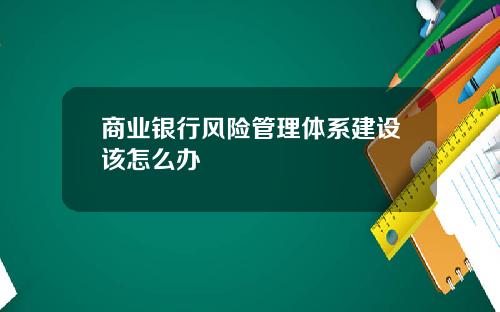 商业银行风险管理体系建设该怎么办