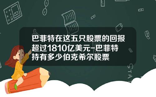 巴菲特在这五只股票的回报超过1810亿美元-巴菲特持有多少伯克希尔股票