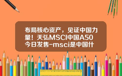 布局核心资产，见证中国力量！天弘MSCI中国A50今日发售-msci是中国什么指数基金