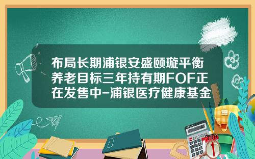 布局长期浦银安盛颐璇平衡养老目标三年持有期FOF正在发售中-浦银医疗健康基金