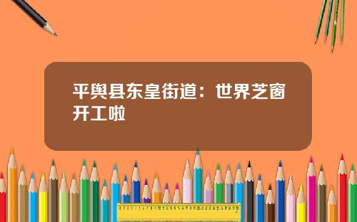 平舆县东皇街道：世界芝窗开工啦