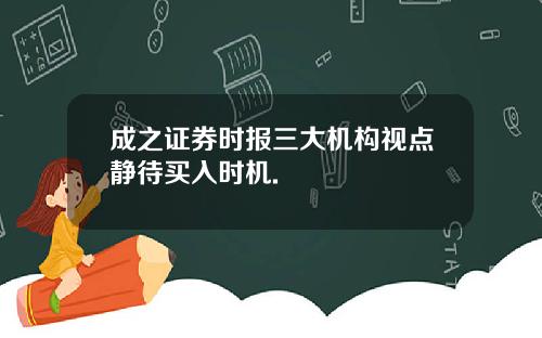 成之证券时报三大机构视点静待买入时机.