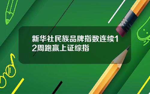 新华社民族品牌指数连续12周跑赢上证综指
