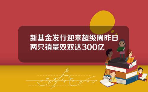 新基金发行迎来超级周昨日两只销量双双达300亿