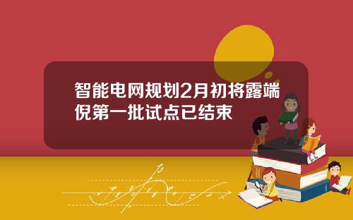 智能电网规划2月初将露端倪第一批试点已结束