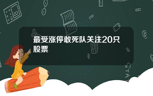 最受涨停敢死队关注20只股票