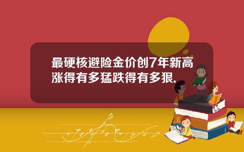 最硬核避险金价创7年新高涨得有多猛跌得有多狠.