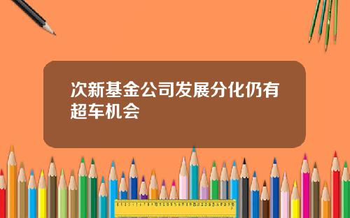 次新基金公司发展分化仍有超车机会