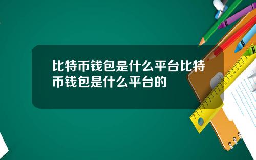 比特币钱包是什么平台比特币钱包是什么平台的