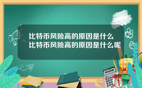 比特币风险高的原因是什么比特币风险高的原因是什么呢