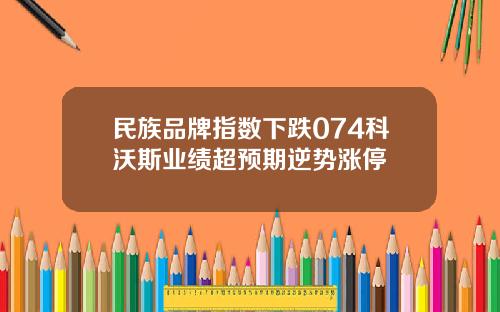 民族品牌指数下跌074科沃斯业绩超预期逆势涨停