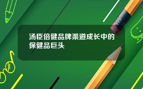 汤臣倍健品牌渠道成长中的保健品巨头