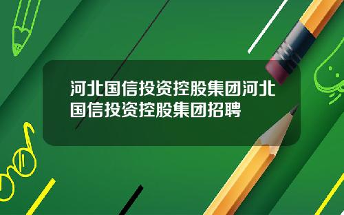 河北国信投资控股集团河北国信投资控股集团招聘