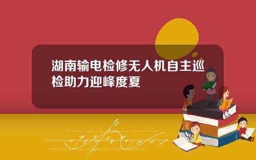 湖南输电检修无人机自主巡检助力迎峰度夏