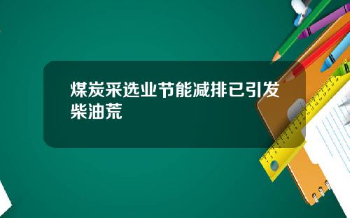 煤炭采选业节能减排已引发柴油荒