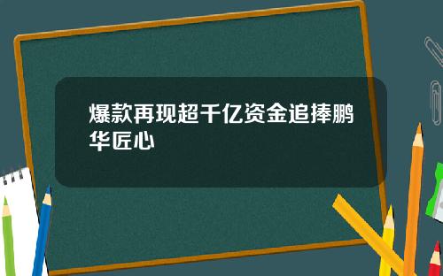 爆款再现超千亿资金追捧鹏华匠心