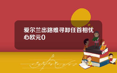 爱尔兰出路难寻卸任首相忧心欧元0