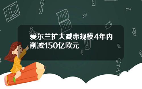 爱尔兰扩大减赤规模4年内削减150亿欧元