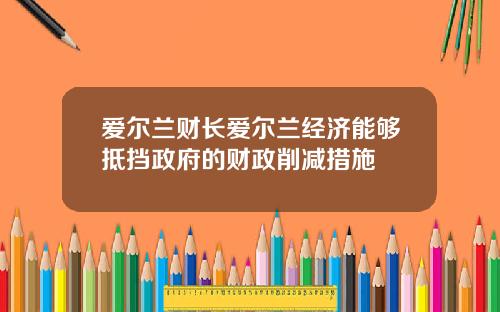 爱尔兰财长爱尔兰经济能够抵挡政府的财政削减措施