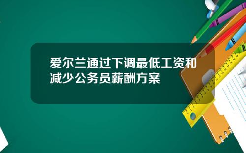爱尔兰通过下调最低工资和减少公务员薪酬方案