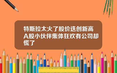 特斯拉太火了股价迭创新高A股小伙伴集体狂欢有公司却慌了