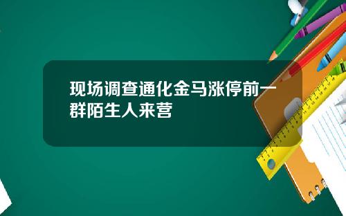 现场调查通化金马涨停前一群陌生人来营