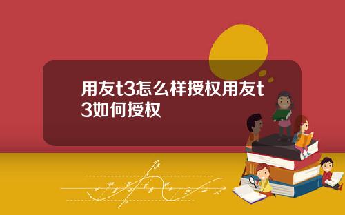 用友t3怎么样授权用友t3如何授权