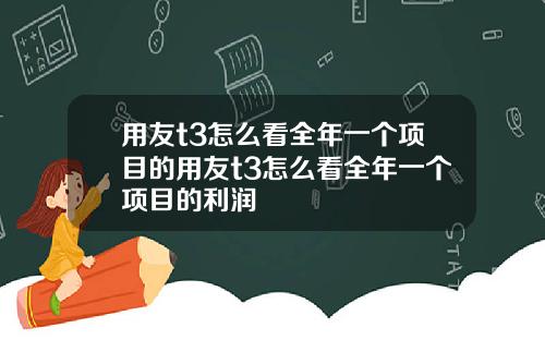 用友t3怎么看全年一个项目的用友t3怎么看全年一个项目的利润