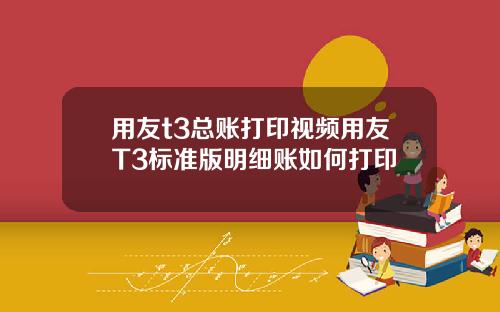 用友t3总账打印视频用友T3标准版明细账如何打印