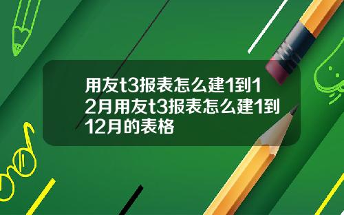 用友t3报表怎么建1到12月用友t3报表怎么建1到12月的表格