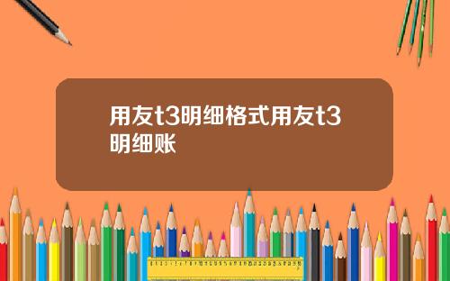 用友t3明细格式用友t3明细账