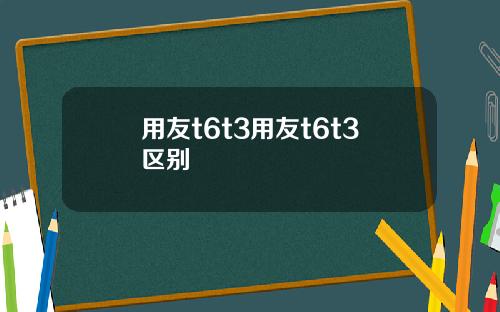 用友t6t3用友t6t3区别