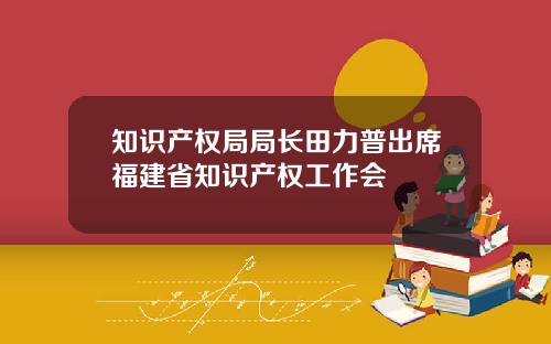 知识产权局局长田力普出席福建省知识产权工作会