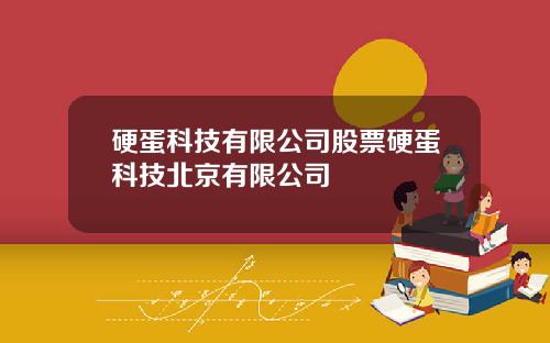 硬蛋科技有限公司股票硬蛋科技北京有限公司