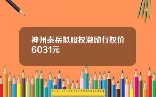 神州泰岳拟股权激励行权价6031元