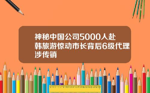 神秘中国公司5000人赴韩旅游惊动市长背后6级代理涉传销