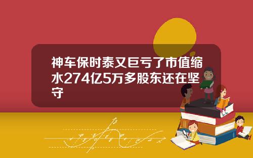 神车保时泰又巨亏了市值缩水274亿5万多股东还在坚守