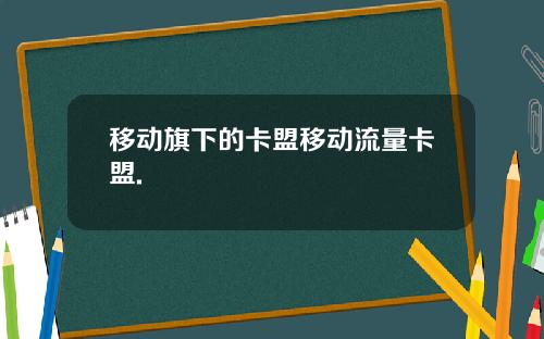 移动旗下的卡盟移动流量卡盟.