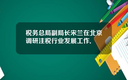 税务总局副局长宋兰在北京调研注税行业发展工作.