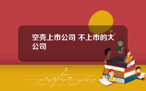 空壳上市公司 不上市的大公司