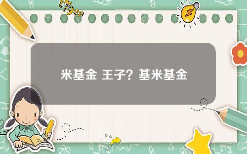 米基金 王子？基米基金