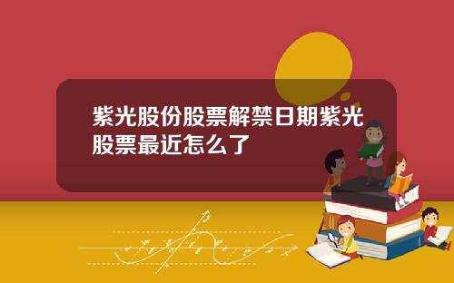 紫光股份股票解禁日期紫光股票最近怎么了