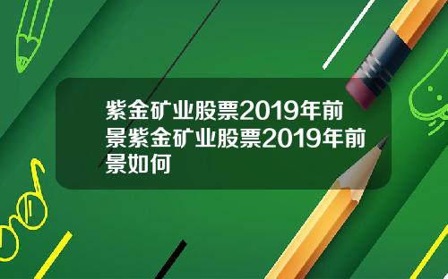 紫金矿业股票2019年前景紫金矿业股票2019年前景如何