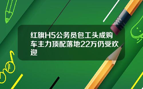 红旗H5公务员包工头成购车主力顶配落地22万仍受欢迎