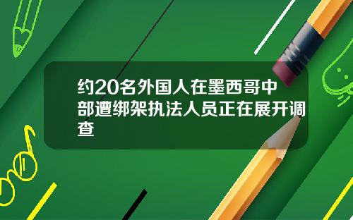 约20名外国人在墨西哥中部遭绑架执法人员正在展开调查