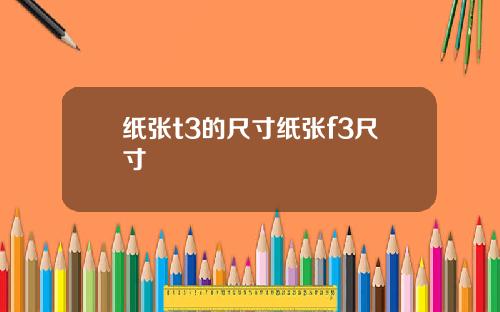 纸张t3的尺寸纸张f3尺寸